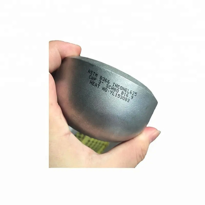 Καπάκι σωλήνων από κράμα νικελίου Inconel 625 Καπάκι 3" 88,9 mm Xs Πάχος τοίχου Χωρίς ραφή Καπάκι άκρου σωλήνα SCH80