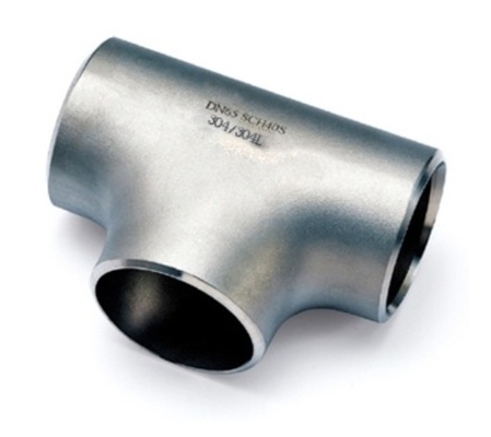 ASME B16.9 Butt Welding Equal Tee Προσαρμόσιμο υλικό π.χ. Χάλυβα άνθρακα Χάλυβα ανοξείδωτο NPS1/2"-60" Γρήγορη παράδοση Χαμηλή MOQ