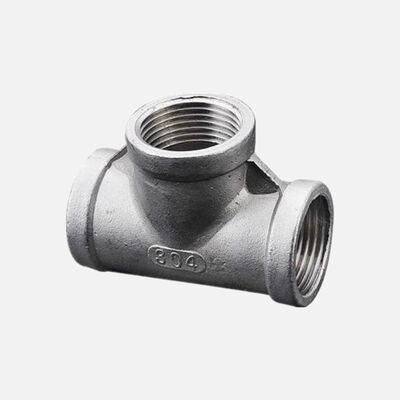 Duplex Stainless Steel Pipe Fittings Threaded Straight Tee A182 F51 ASME B16.11