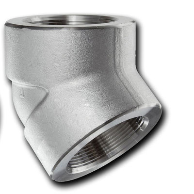 90 ελατό εξάρτημα αγκώνων βαθμού SS304 κοχλιοτομημένο Sch80